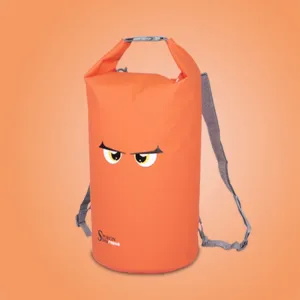 10L SPORON Outdoor Seaside Beach Swimming Rafting Waterproof Bag PVC Mesh Cloth Storage Bucket Bag(Orange)