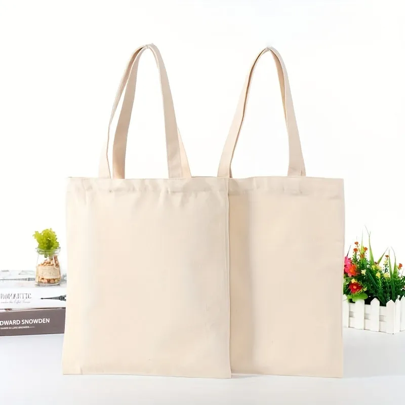 1pc High-Quality Women Men Handbags Canvas Tote Bags Reusable Cotton Grocery High Capacity Shopping Bag