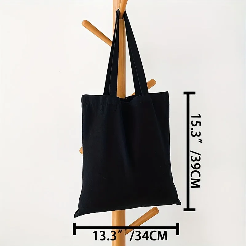 1pc High-Quality Women Men Handbags Canvas Tote Bags Reusable Cotton Grocery High Capacity Shopping Bag