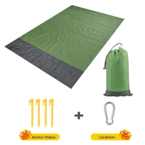 200x210cm Pocket Picnic Waterproof Sand Beach Mat Outdoor Camping Folding Blanket Picknick Tent Cover Bedding