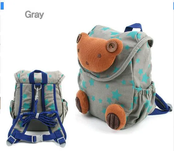 2015 NEW top quality anti-lost baby kids cute 3d rabbit dot backpack, girls child schoolbags kindergarten Toys bag snack pack