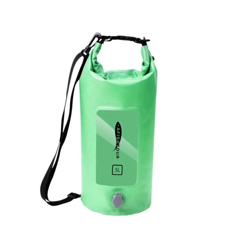 AFISHTOUR FW2061 5L Waterproof Drifting Stream Bag Folding Storage Bucket Package(Green)