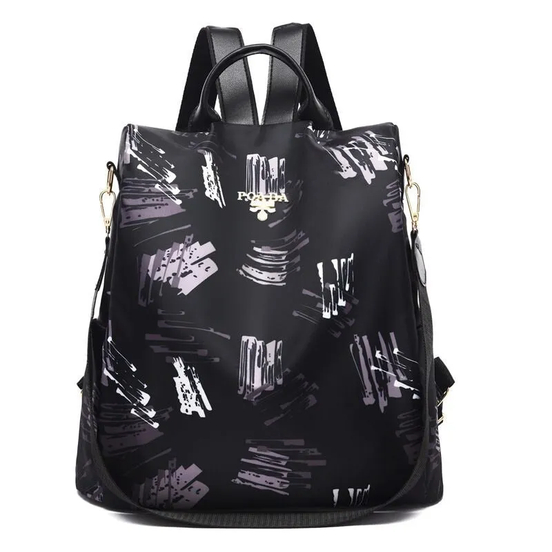 Anti-Theft Waterproof Flower Printing Women's Backpack