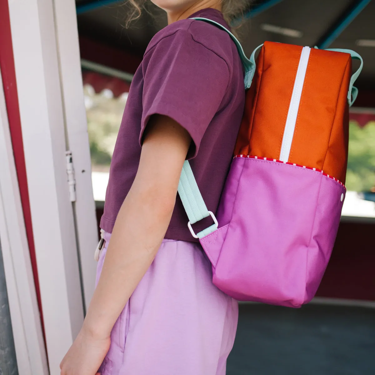 Backpack Large • Better Together • Colourblocking • Gravel Orange   Rosette Pink