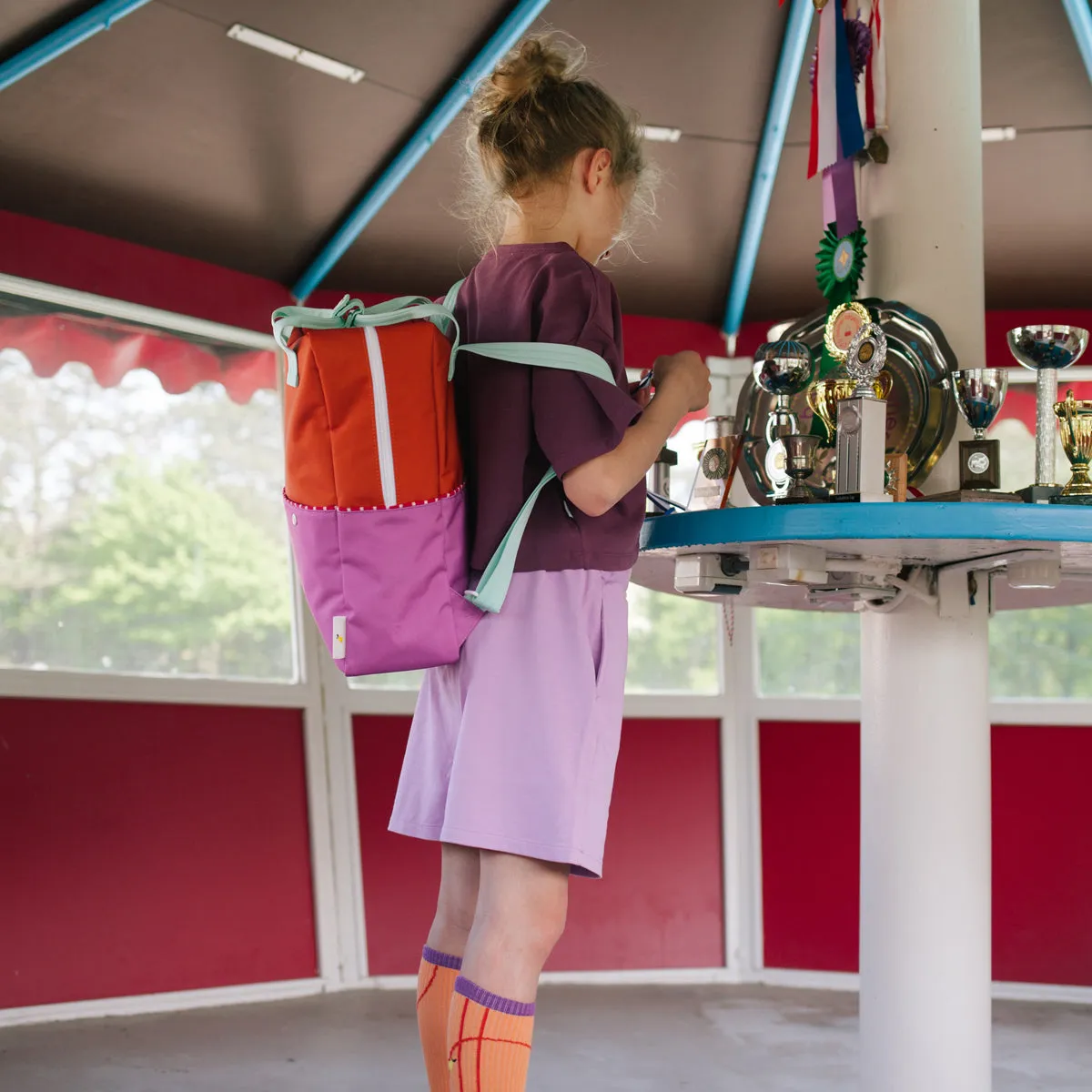 Backpack Large • Better Together • Colourblocking • Gravel Orange   Rosette Pink