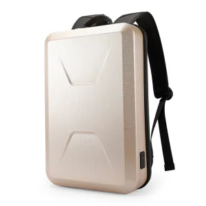 BANGE BG-2839 PC Hard Shell Gaming Computer Bag Business Waterproof Men Backpack(Gold)