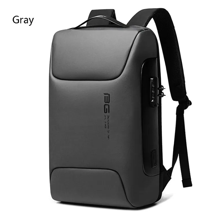 BANGE BG-7216 Waterproof Anti-theft Shoulders Bag Men Business Travel Computer Backpack(Gray)