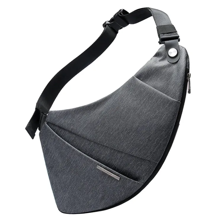 Bange BG-7378 Men Crescent Waterproof Crossbody Chest Bag, Size: 43 x 22 x 2.5cm (Grey)