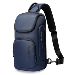 Bange BG-7565 Men Oxford Cloth Waterproof Anti-theft Crossbody Chest Bag, Size: 34 x 17.5 x 11cm(Blue)