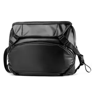 BANGE BG-7628 Men Messenger Bag Fashion Large Capacity Single Shoulder Bag Business Commuter Mail Bag(Black)