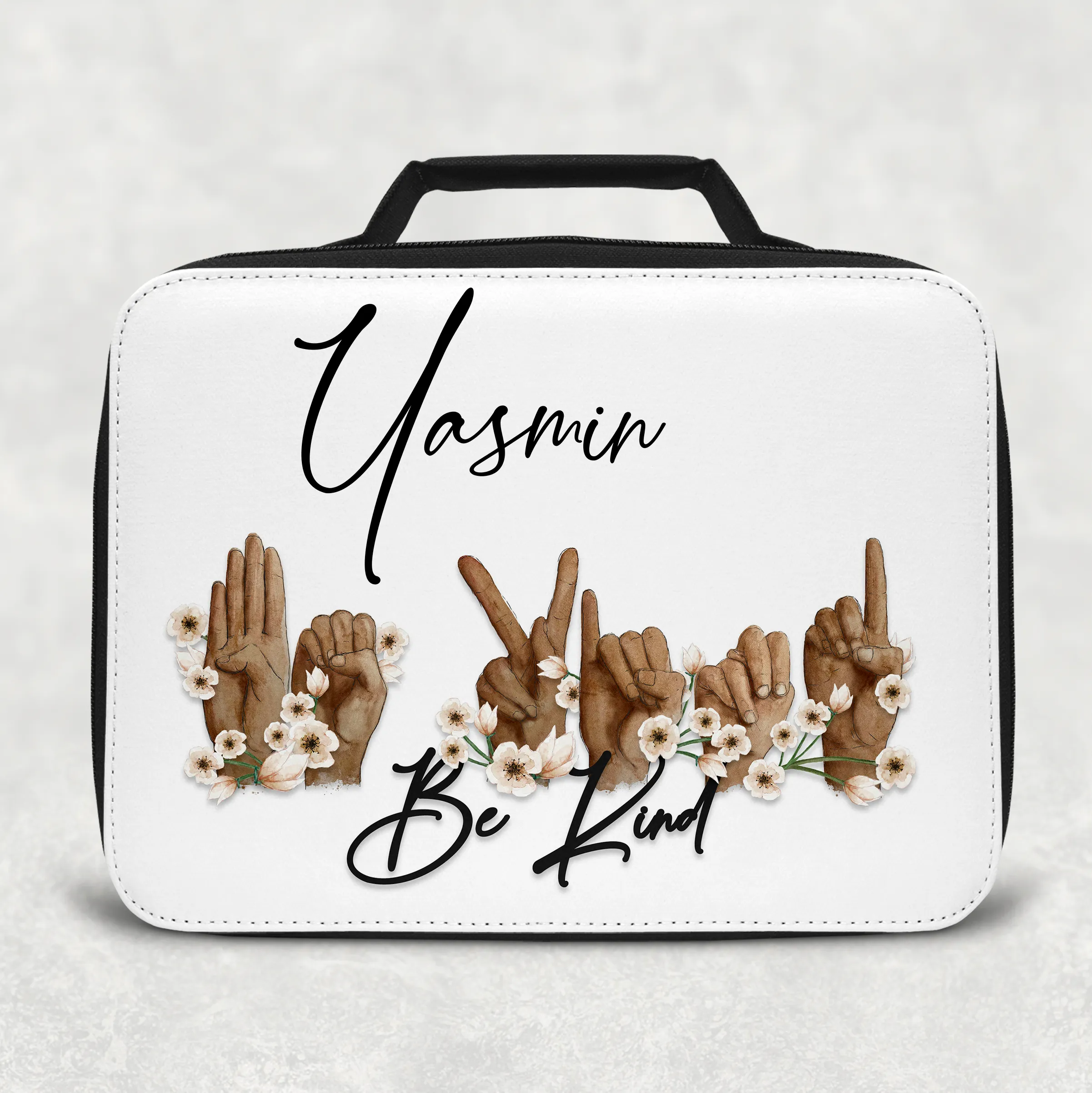 Be Kind Sign Language Personalised Insulated Lunch Bag