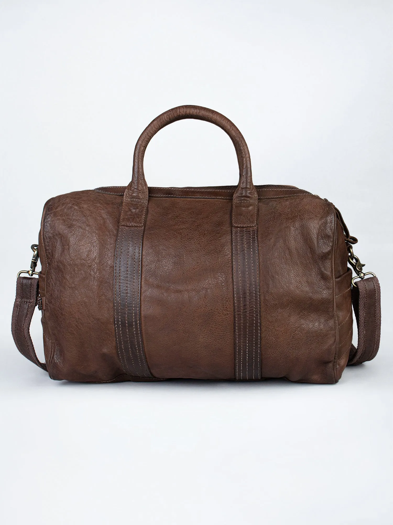 Black Leather Weekender Bag