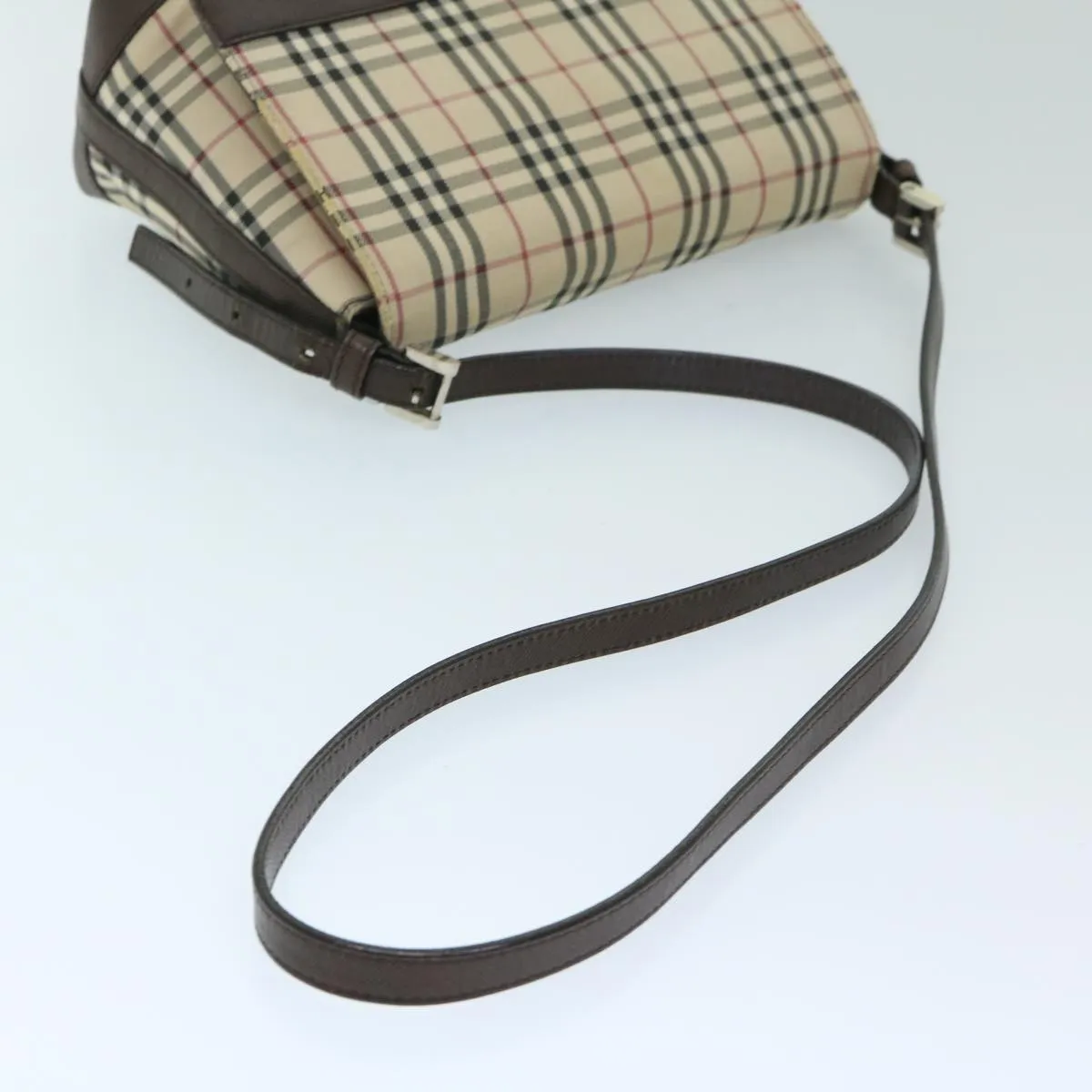 BURBERRY Nova Check Shoulder Bag Canvas Beige Brown  68814