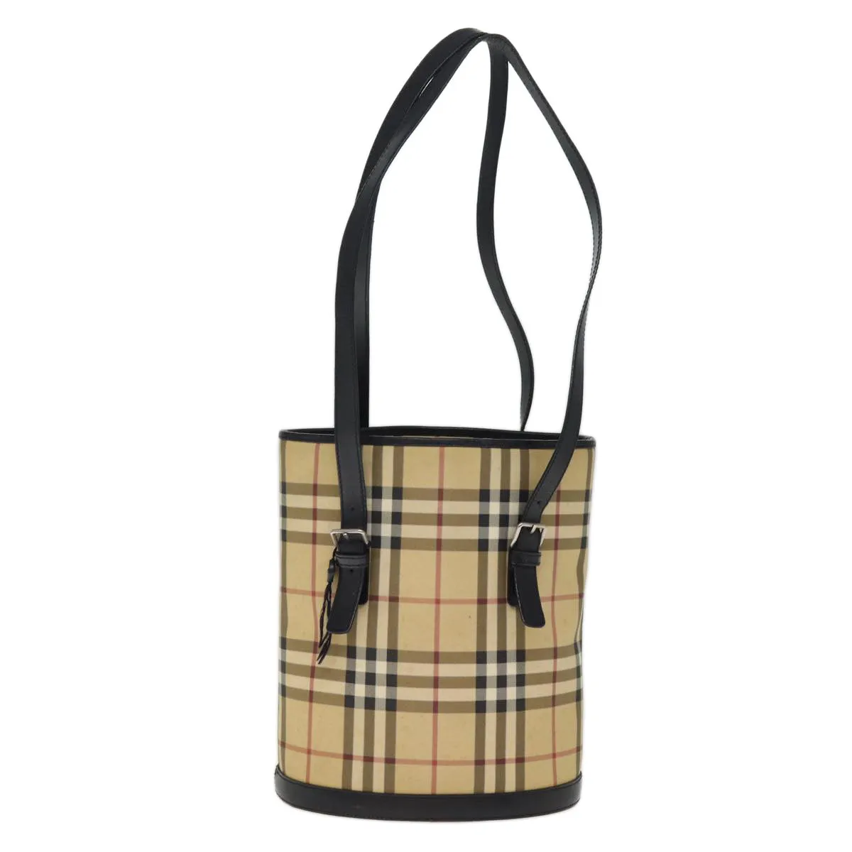 BURBERRY Nova Check Shoulder Bag PVC Leather Beige  bs14740