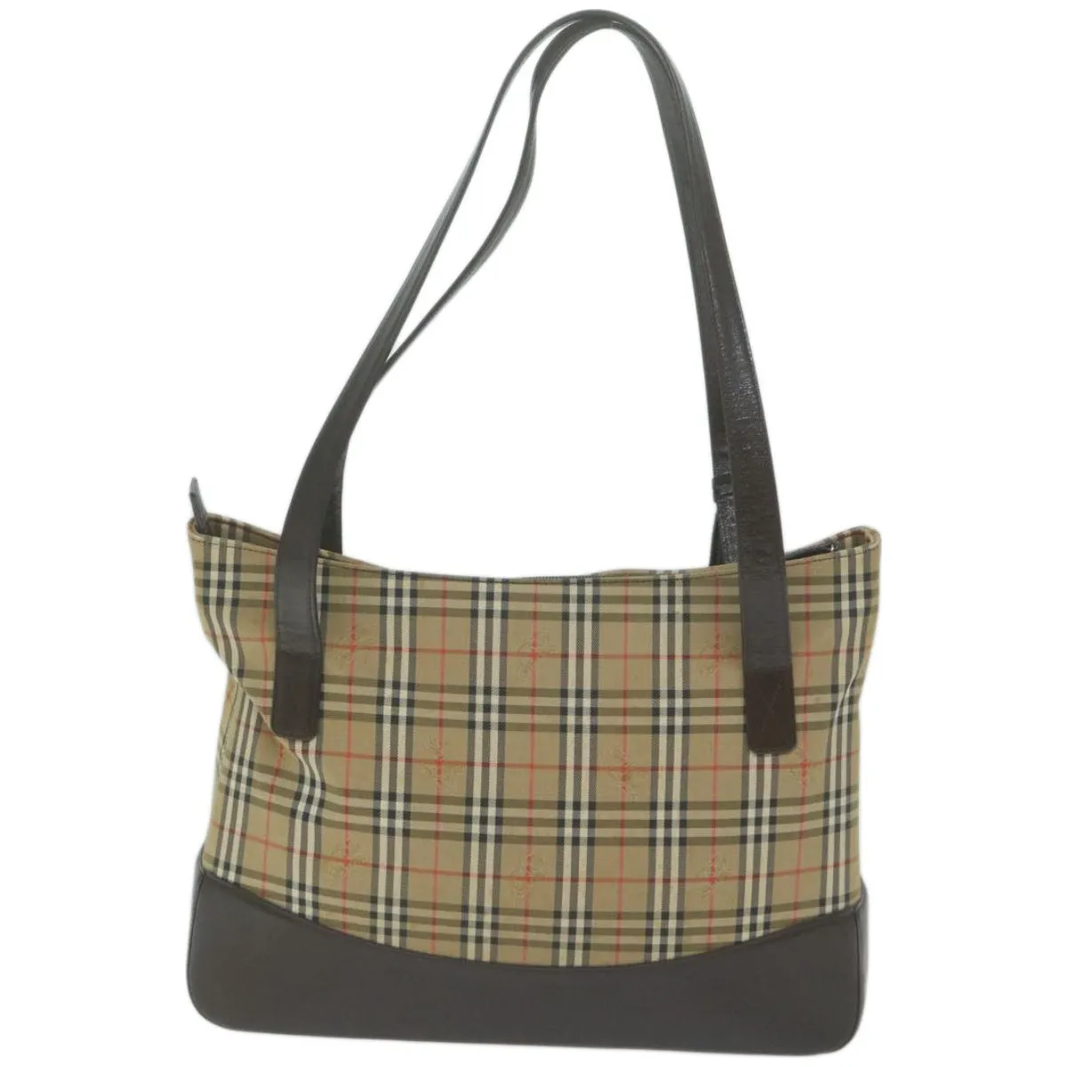 BURBERRY Nova Check Tote Bag Canvas Beige  66489