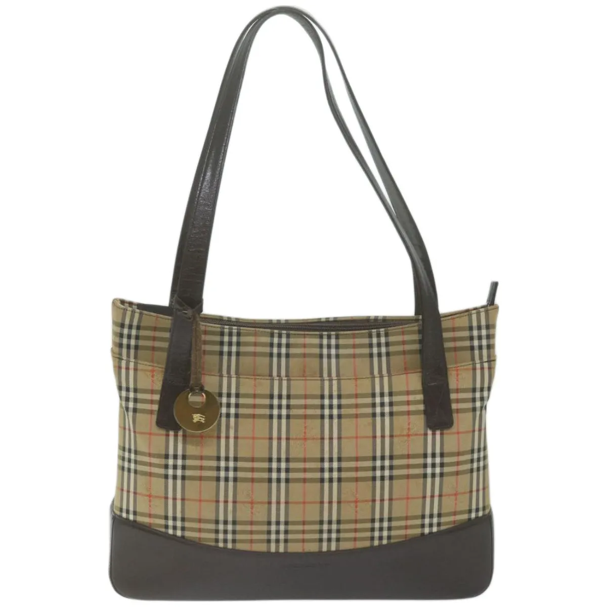 BURBERRY Nova Check Tote Bag Canvas Beige  66489