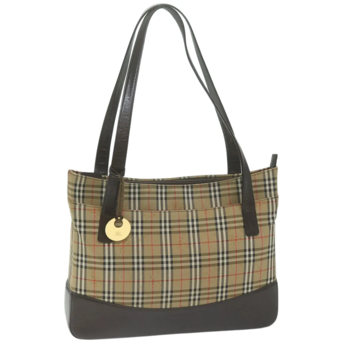 BURBERRY Nova Check Tote Bag Canvas Beige  66489