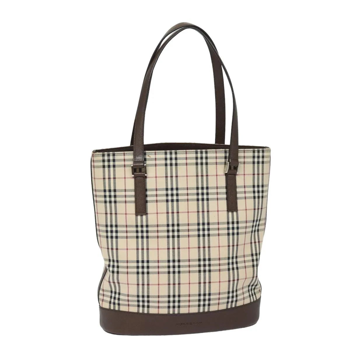 BURBERRY Nova Check Tote Bag Canvas Beige  bs15736