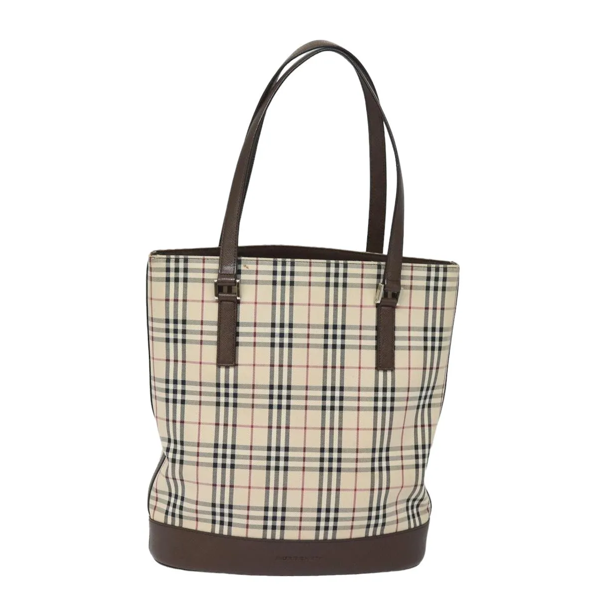 BURBERRY Nova Check Tote Bag Canvas Beige  bs15736