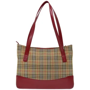 BURBERRY Nova Check Tote Bag Canvas Beige  ep3587