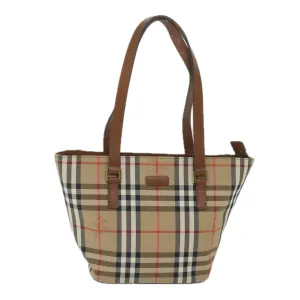 BURBERRY Nova Check Tote Bag Nylon Beige  bs10478