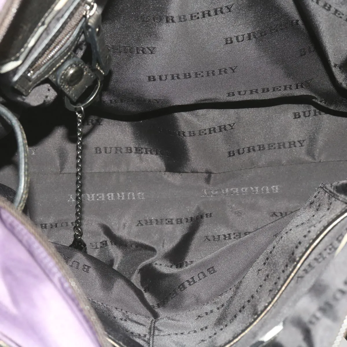 BURBERRY Tote Bag Nylon Purple  65716