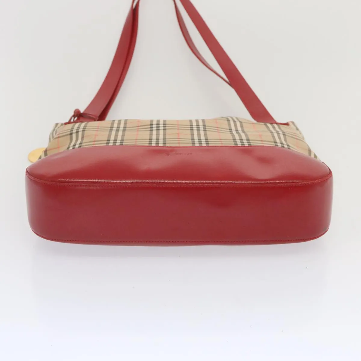 BURBERRYSs Nova Check Tote Bag Canvas Beige Red  67775