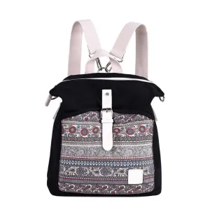 Canvas Print Retro Travel Backpack For Girls