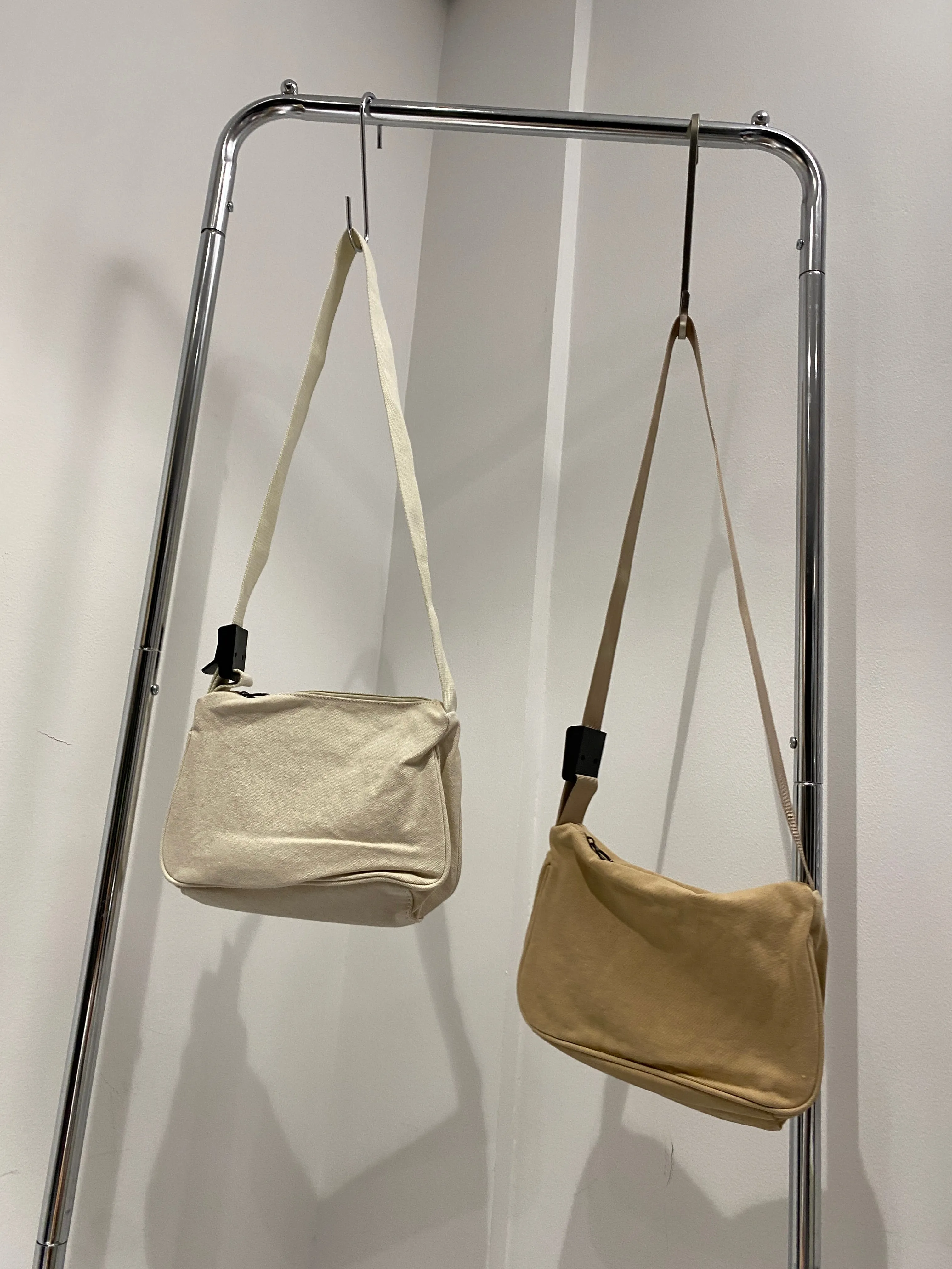 Canvas Shoulder Bag - Cream