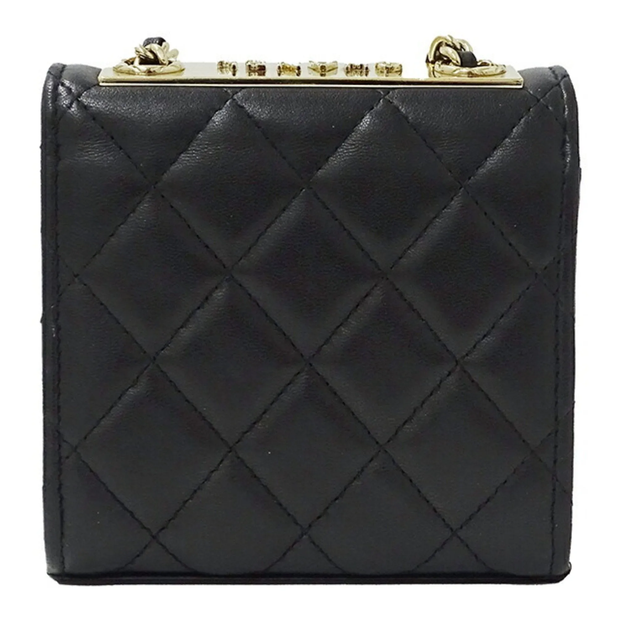 CHANEL Bag Matelasse Women's Shoulder Lambskin Chain Black