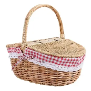 Country Style Wicker Picnic Basket