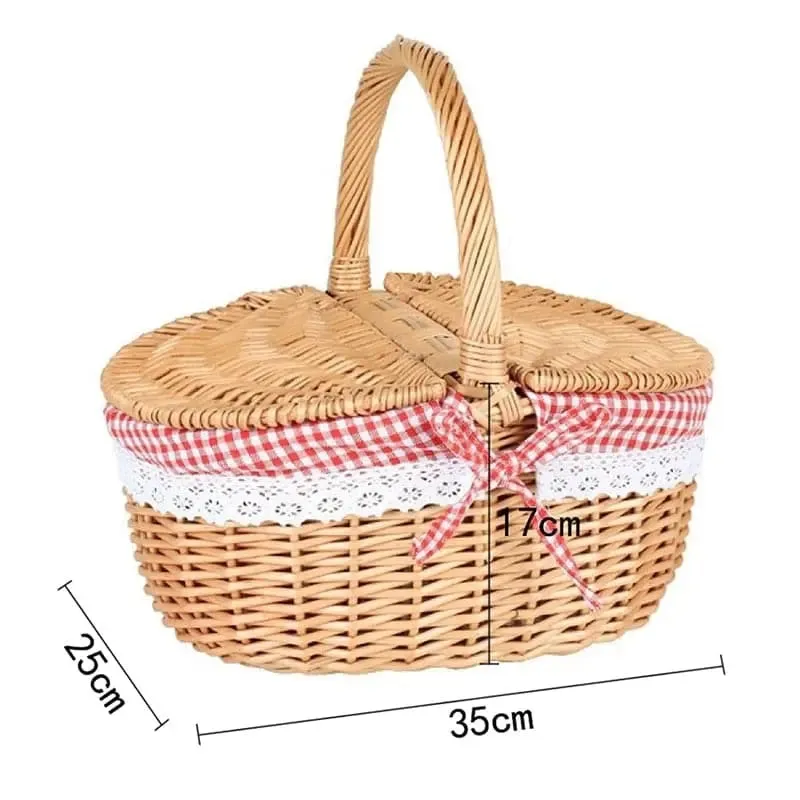 Country Style Wicker Picnic Basket