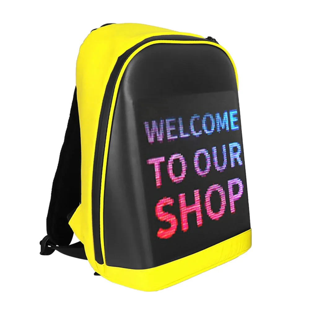 CRELANDER LED Backpack Waterproof Smart Bluetooth APP Control DIY Display Laptop School Bags For Men Women Mochila