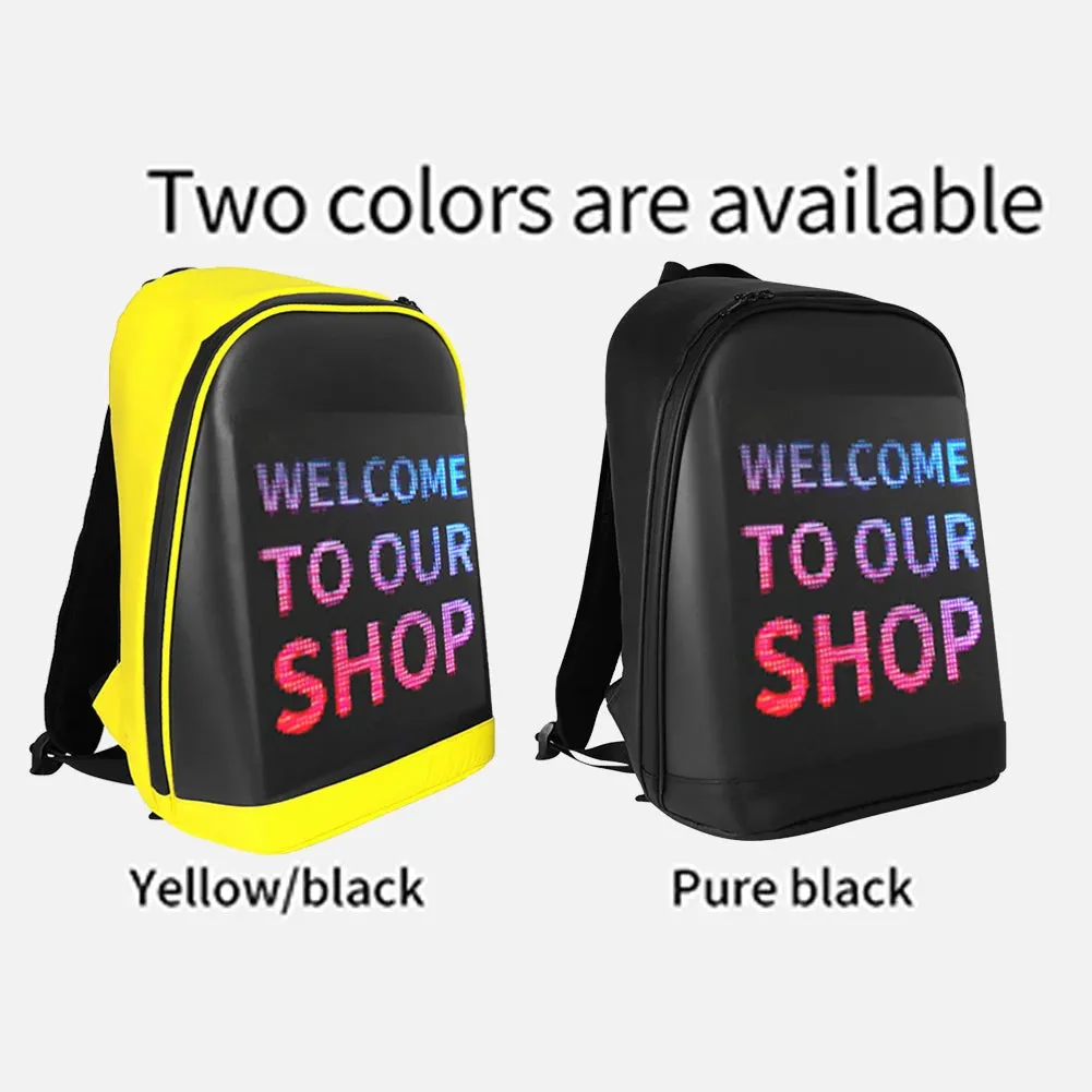 CRELANDER LED Backpack Waterproof Smart Bluetooth APP Control DIY Display Laptop School Bags For Men Women Mochila