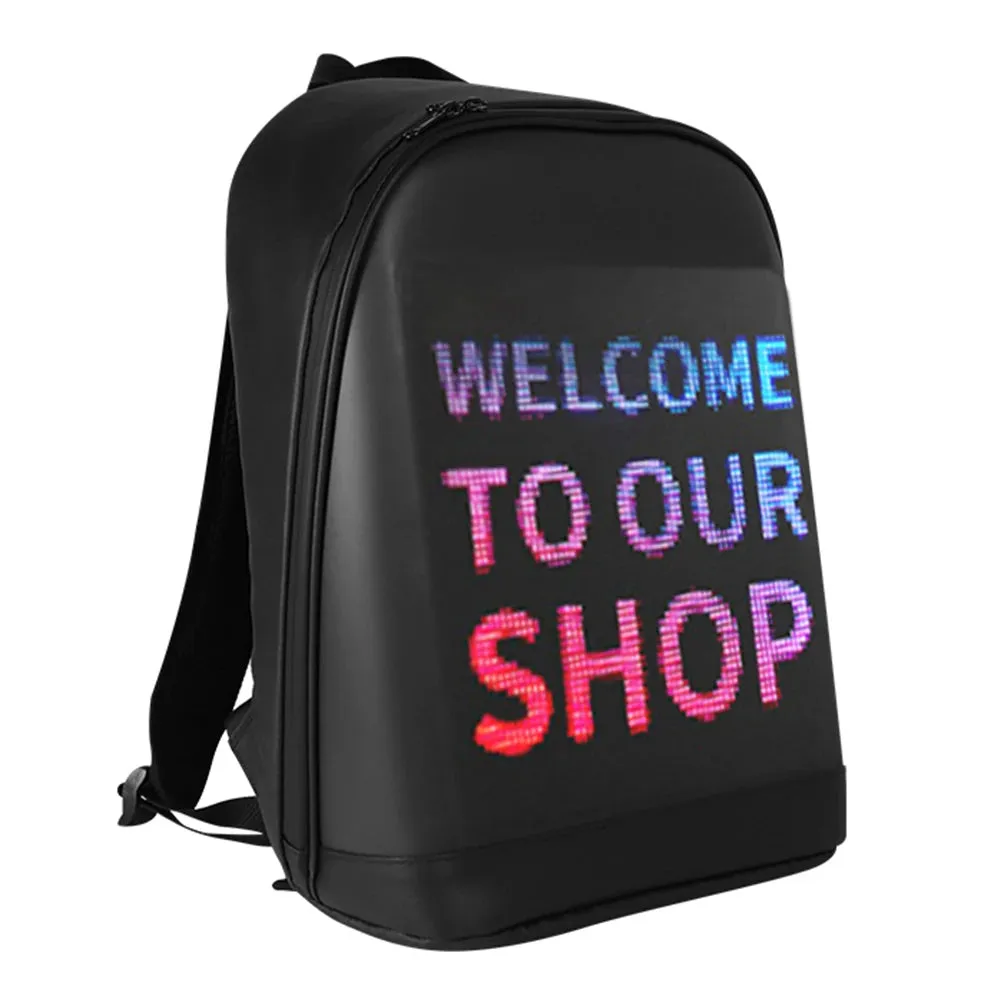 CRELANDER LED Backpack Waterproof Smart Bluetooth APP Control DIY Display Laptop School Bags For Men Women Mochila