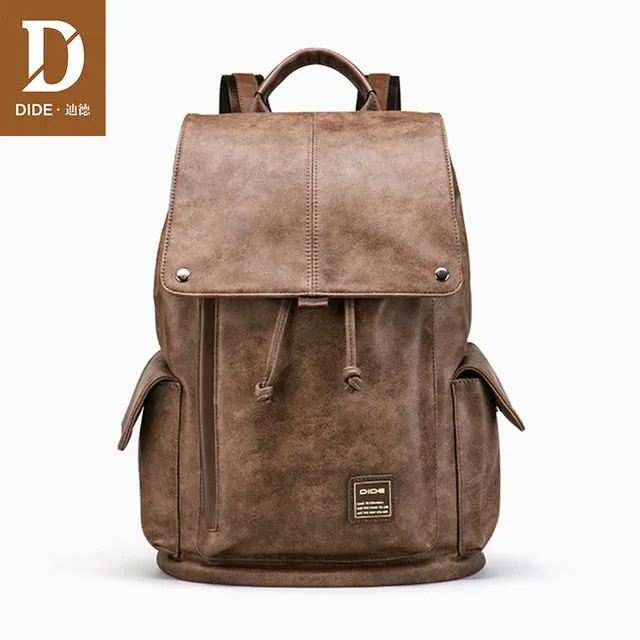 DIDE Anti theft Backpack Men Laptop Backpacks For Teenager women Male Preppy Style School Bag Cover Travel Backpack Leather