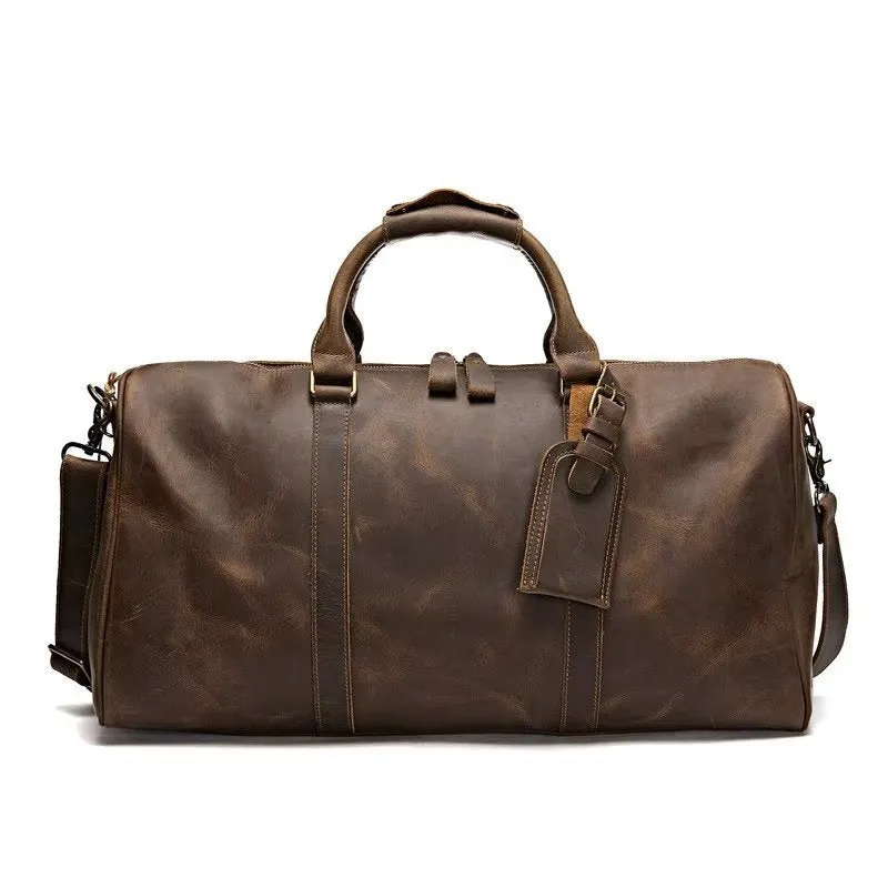 ElegantLux Cow Leather Travel Bag