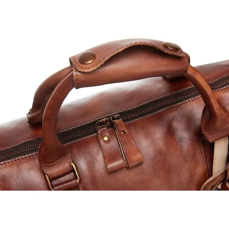 ElegantLux Cow Leather Travel Bag