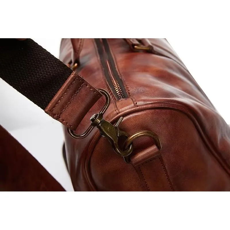 ElegantLux Cow Leather Travel Bag