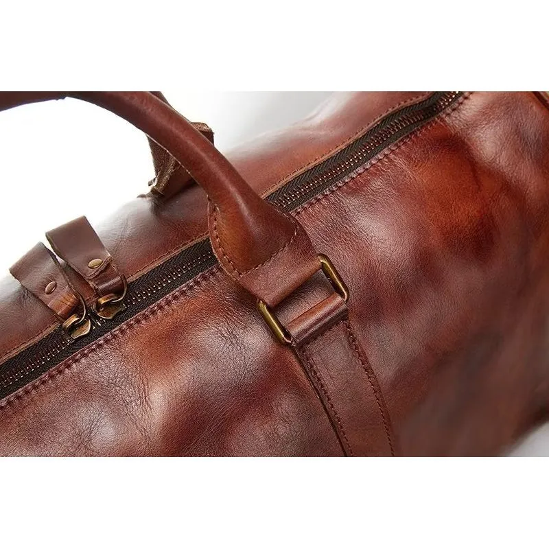 ElegantLux Cow Leather Travel Bag