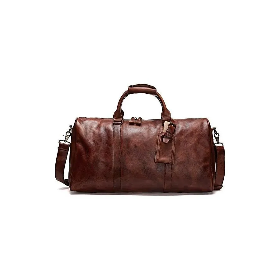 ElegantLux Cow Leather Travel Bag