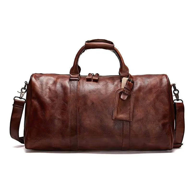 ElegantLux Cow Leather Travel Bag