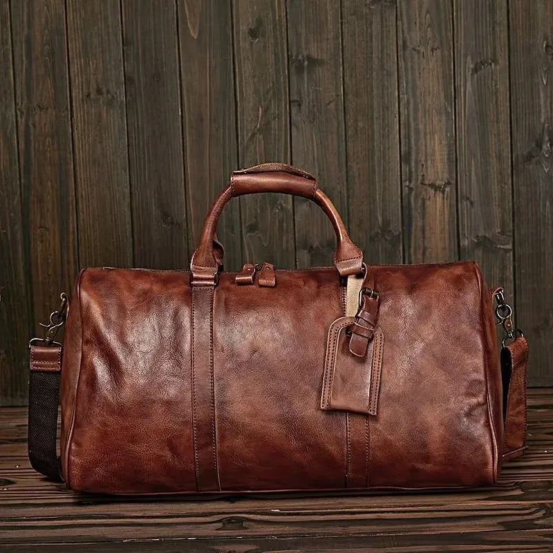 ElegantLux Cow Leather Travel Bag