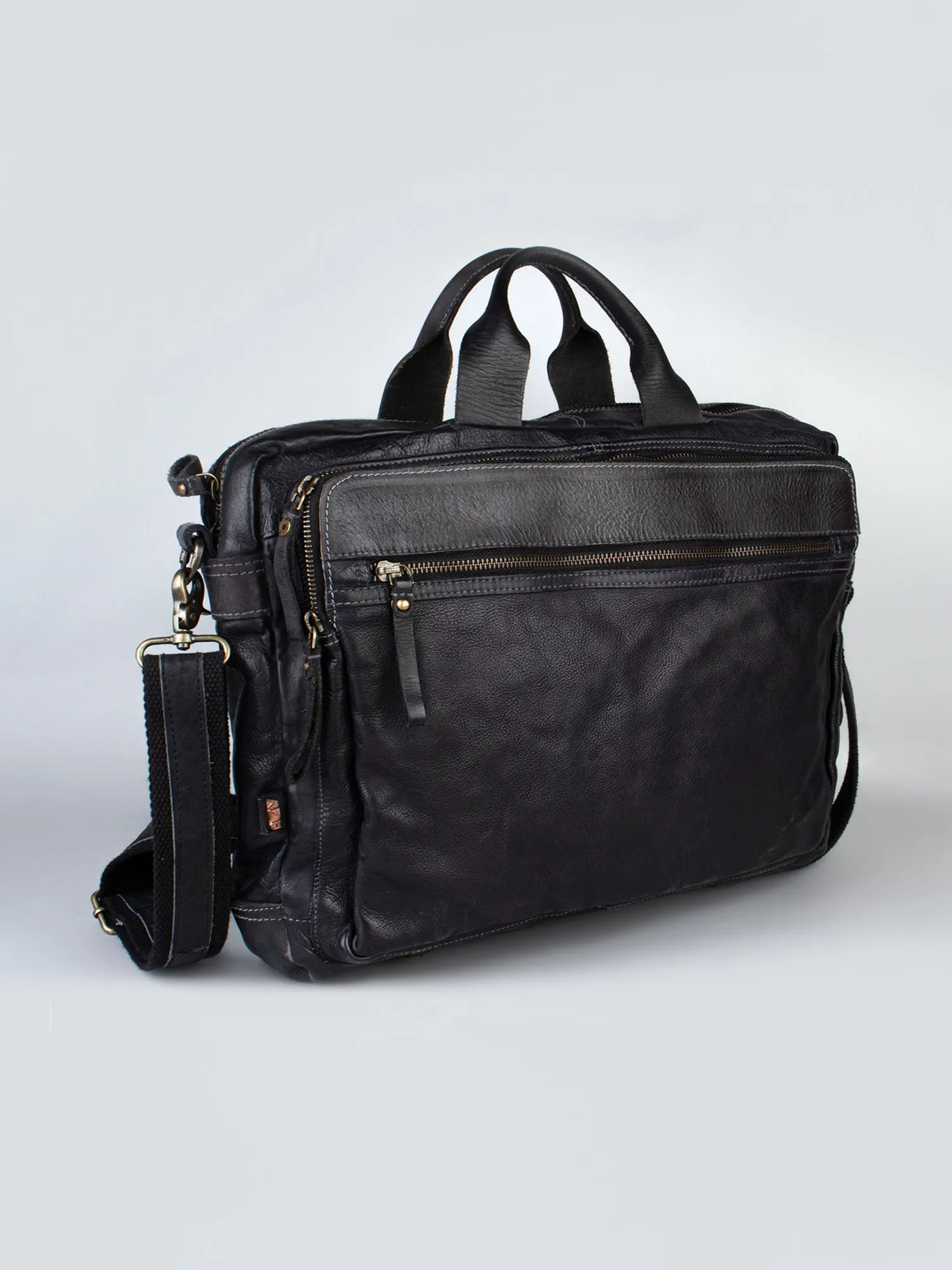 Enfield: Cognac Vintage Leather Men's Laptop Bag