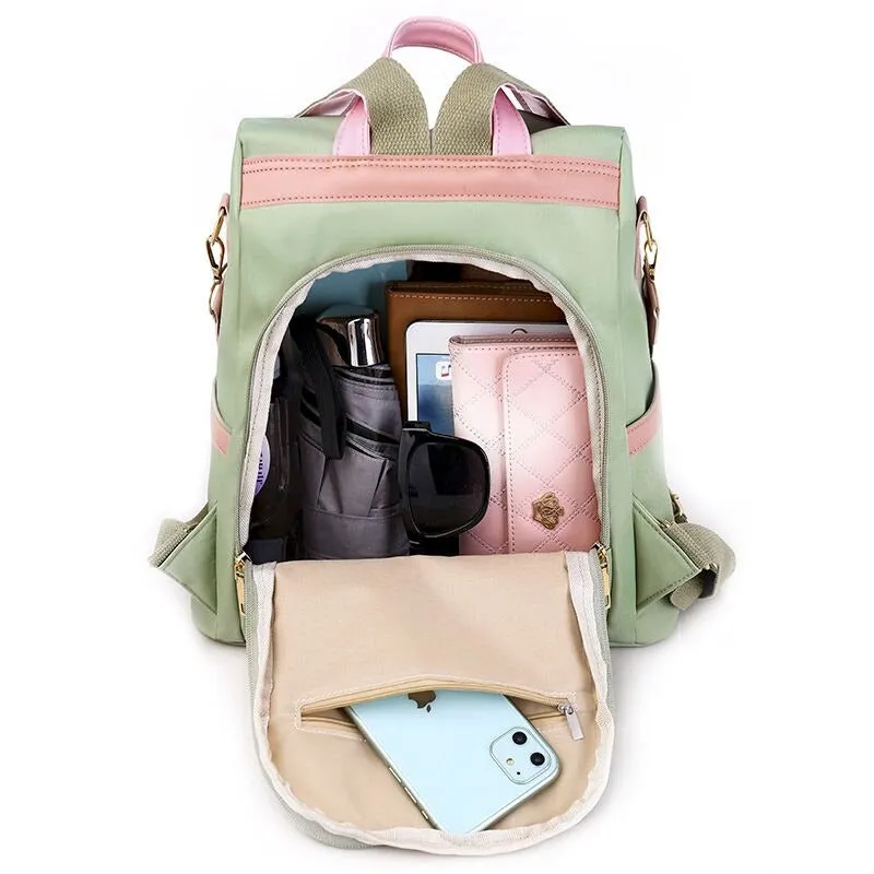 Fashion Designer Female Oxford Zipper Backpacks