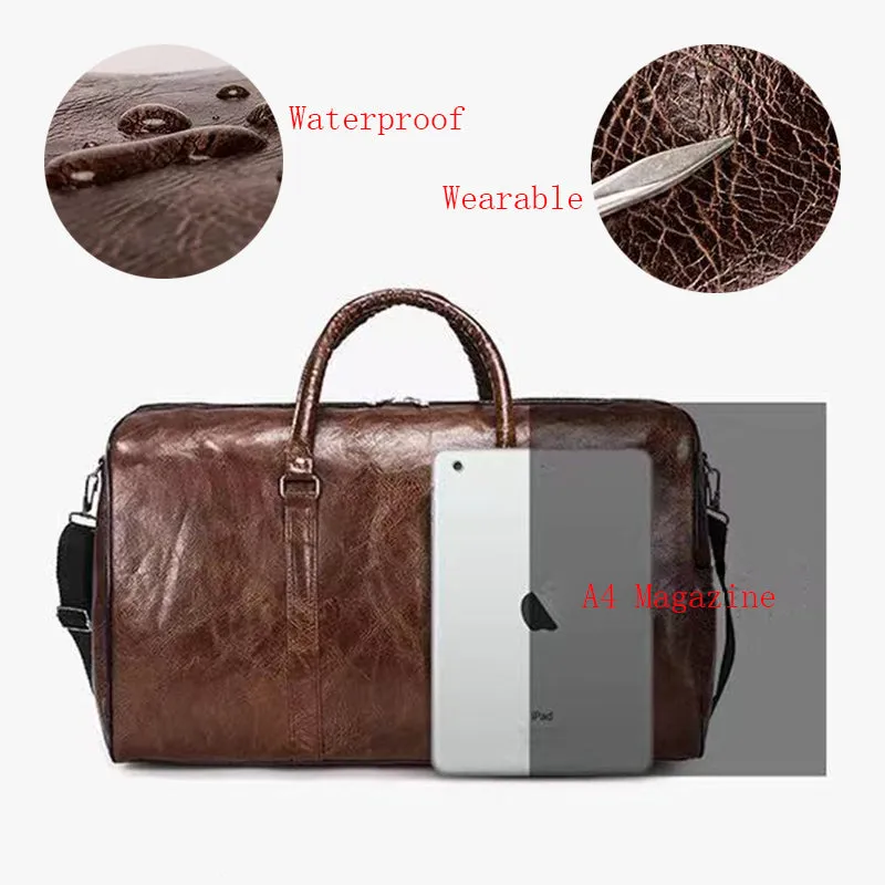 Funki Buys | Bags | Travel Bags | Faux Leather Overnight Bag