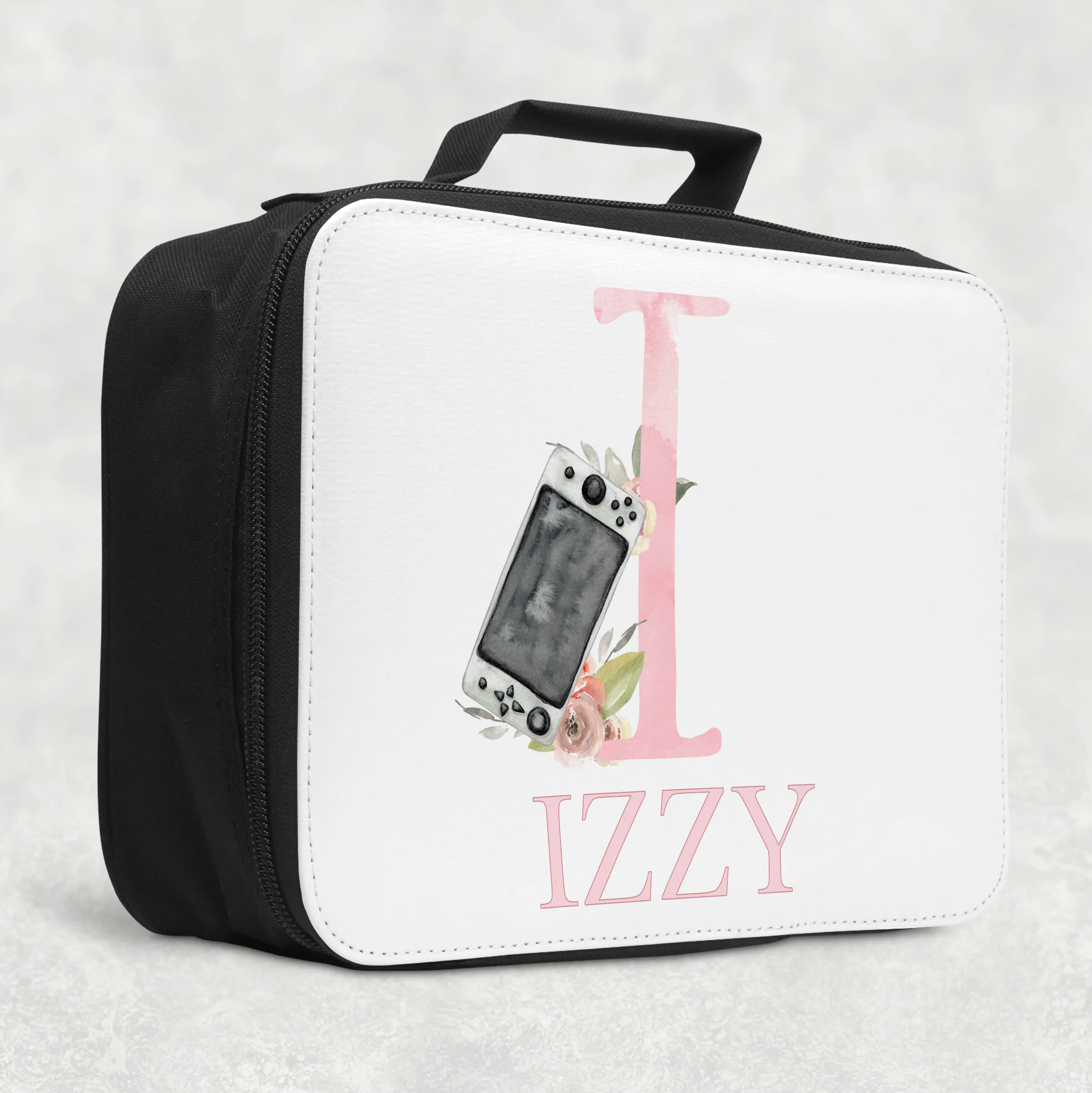 Gamer Pink Alphabet Insulated Lunch Bag