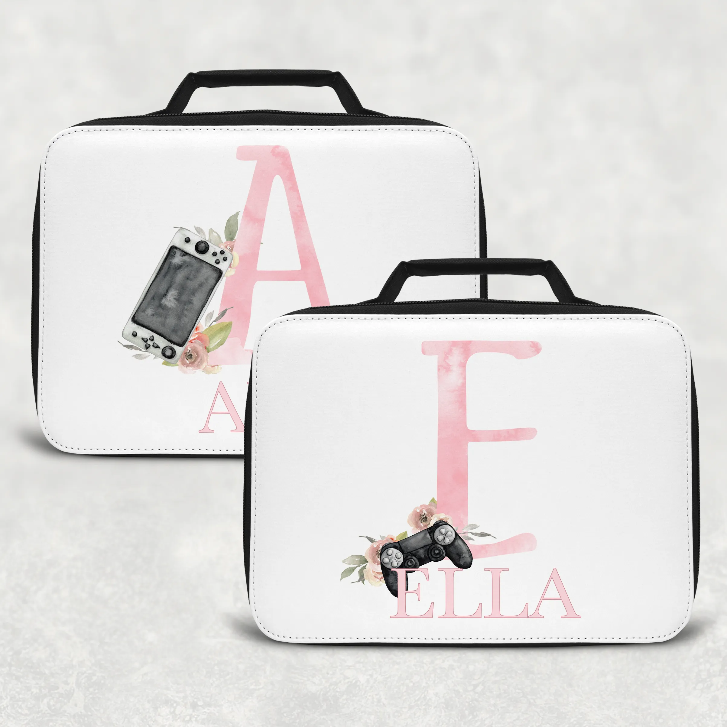 Gamer Pink Alphabet Insulated Lunch Bag