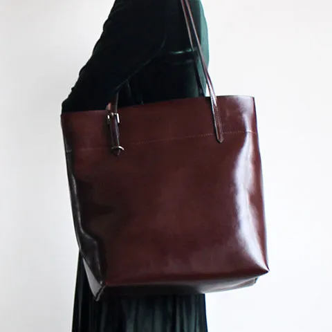 Genuine Leather Tote Bag Medium Leather Tote Womens