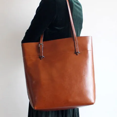 Genuine Leather Tote Bag Medium Leather Tote Womens